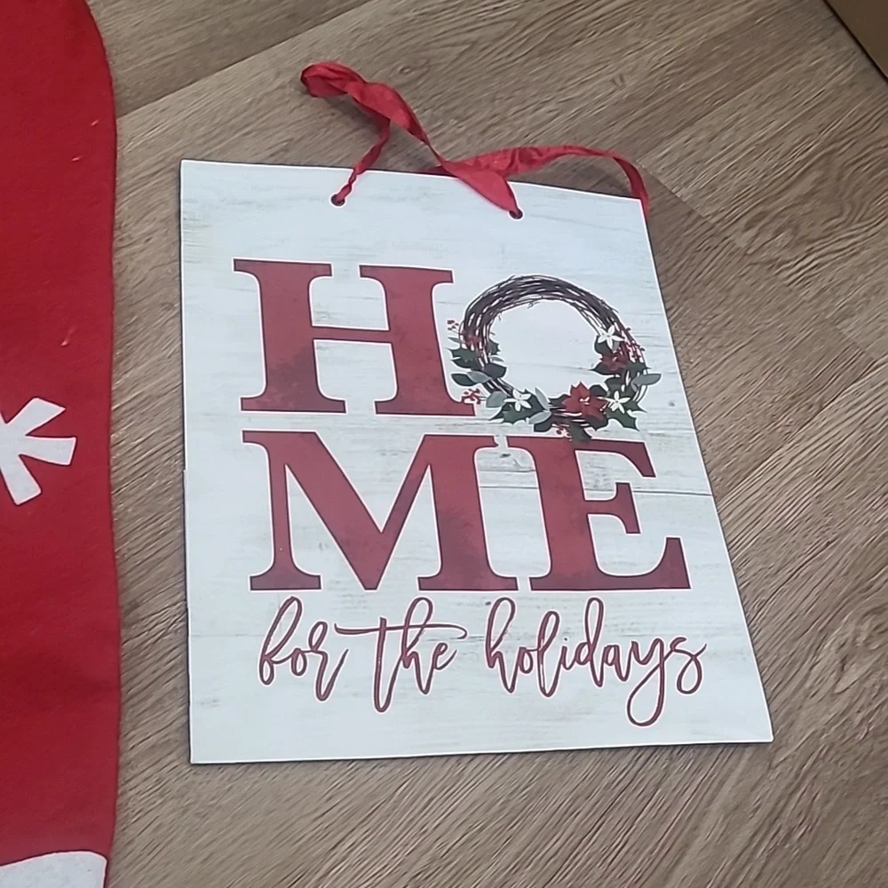 Large Santa Holiday Gift Bag Bundle